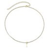 Adornia 14k Gold Plated Tennis Necklace with Initial Charm - 2 of 2