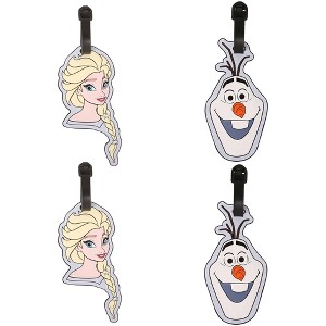 Disney Frozen Luggage Tags Gifts Elsa and Olaf PVC Travel Tag - Set of 4 - 1 of 4