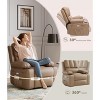 Oversized Electric Recliner Chair-Massage & Heat, 360¡ã Swivel, Remote Control & Cup Holder - Perfect for Living Room, Bedroom, and Nursery - 4 of 4