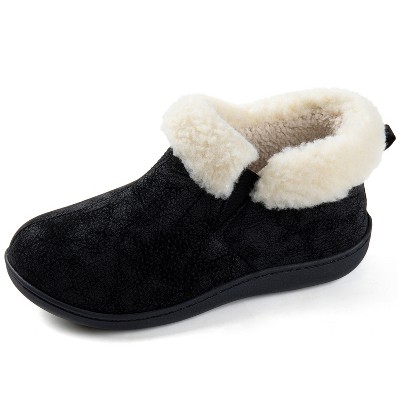 Women's Faux Leather House Bootie Memory Foam Slipper, Size 8 Us Women ...