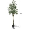 Artificial Olive Tree in Pot-Realistic Artificial Plant with Leaves & Fruits,Large Artificial Tree for Living Room,Office,Balcony,Adjustable - 4 of 4