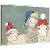 Amanti Art 33"x23" Sheep Xmas I by Jade Reynolds Framed Canvas Wall Art Print - 2 of 4