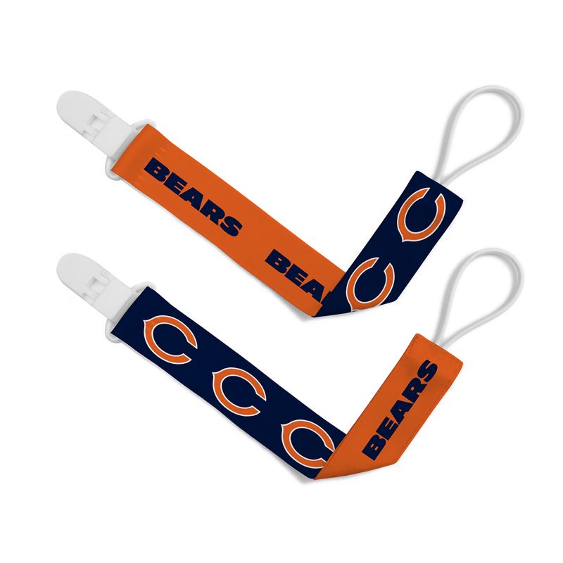 BabyFanatic Officially Licensed Unisex Pacifier Clip 2-Pack - NFL Chicago Bears - Officially Licensed Baby Apparel, 2 of 6