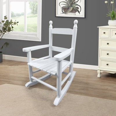 Children's rocking white chair