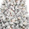 HomeRoots 5' White Pre Lit Full Flocked Fir Christmas Tree - 4 of 4