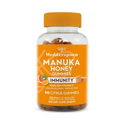 Wedderspoon Manuka Honey Immunity Gummies - Citrus - 90ct