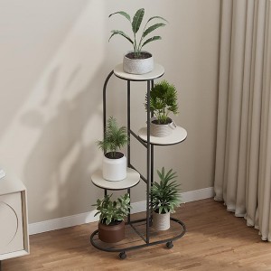 GustoWave Plant Stand Indoor, Plant Shelf, with 4 Wheels, Tiered Plant Stand- Perfect for Living Room&Balcony&Garden - 1 of 4