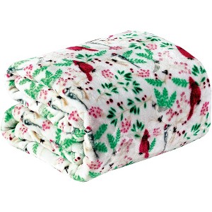 Extra Cozy and Comfy Microplush Throw Blanket (50" x 60") Cardinals - 1 of 4