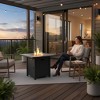 Kumasinova 30" Square Outdoor Fire Pit Table with Heat-Resistant Stainless Steel Frame,Patio Fireplace for 4-8 People,Lava Rock Included,Black - 2 of 4