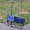 RISOKEYS Collapsible Outdoor Utility Wagon Cart,with Adjustable Handle,Foldable Design & 600D polyester Fabric for Beach, Garden,Shopping - 2 of 4