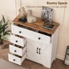 Storage Cabinet with 2 Doors and 4 Drawers, Kitchen Pantry, Floor Cupboard - 4 of 4