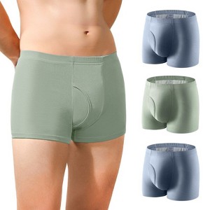 CARER 8oz High Absorbency Men's Incontinence Briefs 3-Pack Washable Cotton Incontinence Underwear Boxer for Men Bladder Leakage - 1 of 4