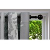 Evideco French Home Goods Adjustable Single Curtain Rod 50"-82" with Spiral Finials and Brackets, Available in Taupe, Gray, or Black - 2 of 4