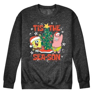 Men's - SpongeBob SquarePants - Tis The Season Graphic Fleece Sweatshirt - 1 of 4