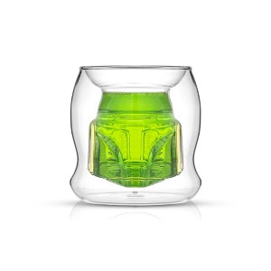 JoyJolt Star Wars Boba Fett 3D Helmet 6.5 oz Double Wall Glass Star Wars Coffee Mug - 1 of 4