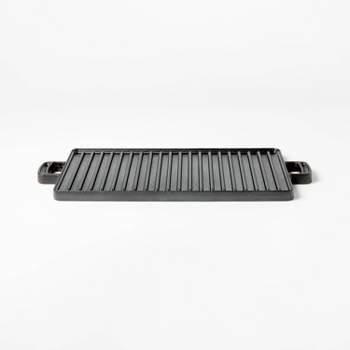 17"x10" Cast Iron Reversible Griddle Black - Figmint™