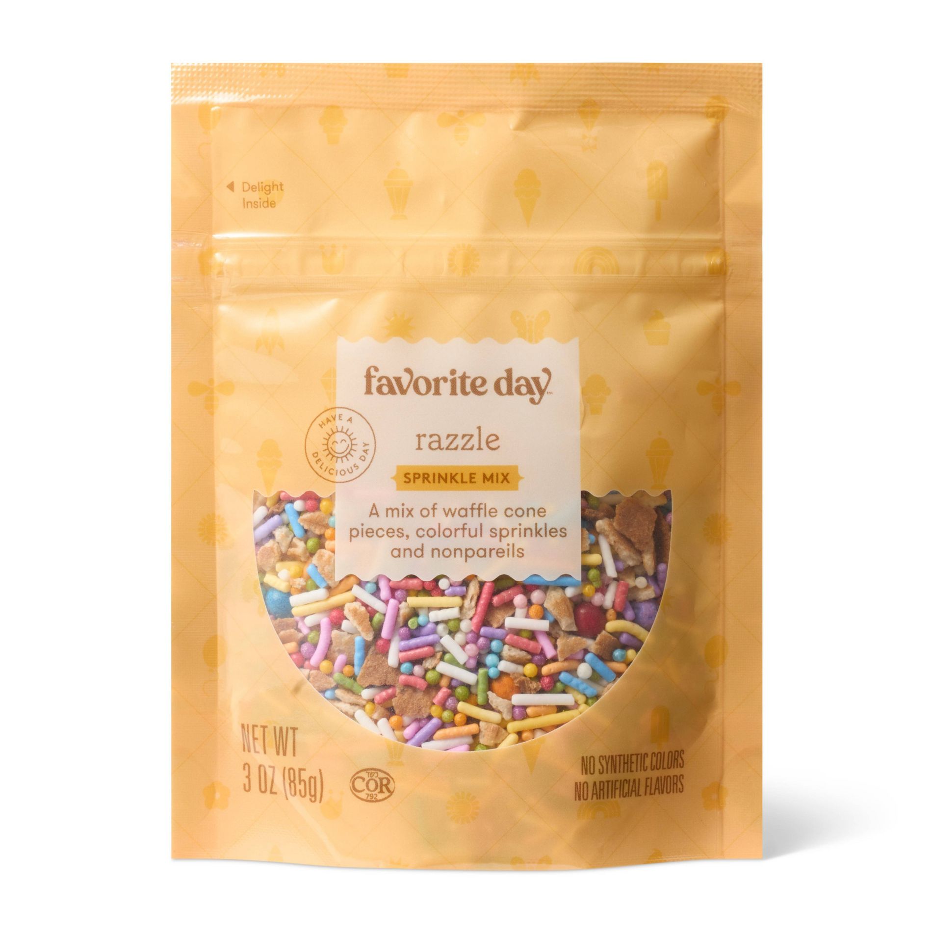 Waffle Cone Razzle Sprinkles Mix - 3oz - Favorite Day™