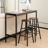 Costway 3 Piece Bar Table Set Pub Table and 2 Stools Counter Kitchen Dining Set - 4 of 4