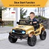 12V Ride On Truck for Kids, Battery Powered Electric Car w/ Remote Control, LED Lights, Music, Openable Doors, 4-Wheeler Toy Vehicle Gift, White - 4 of 4