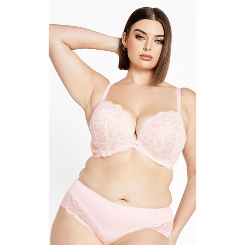 Women's Plus Size Adore Luxe Push Up Bra - blush | CITY CHIC - image 1 of 4