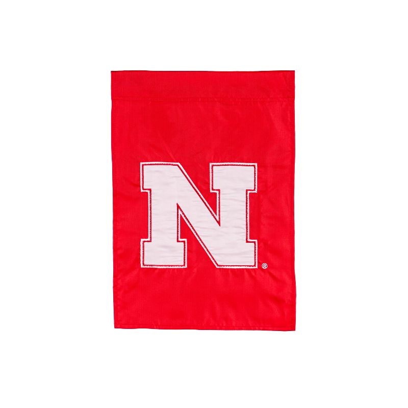 Evergreen University of Nebraska Garden Applique Flag- 12.5 x 18 Inches Outdoor Sports Decor for Homes and Gardens, 2 of 3