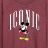 Women's - Disney - Iconic Mickey Lightweight French Terry Wide Neck Long Sleeve Shirt - 2 of 4