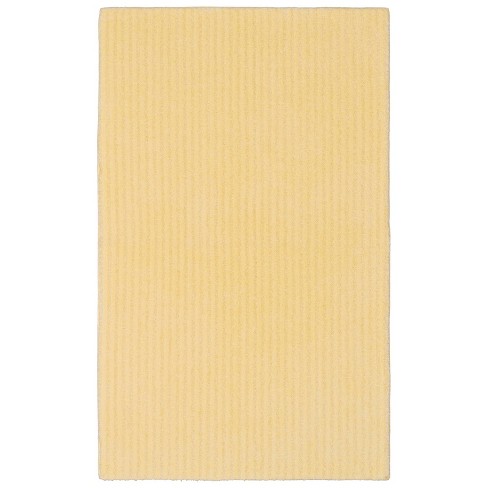 2pc Nylon Washable Bathroom Rug Set Yellow - Garland Rug