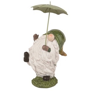 Transpac Resin 4.25" White Spring Rainy Day Gnome Figurine - 1 of 2