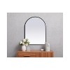Elegant Lighting Metal Frame Arch Mirror 27x36 Inch in Black - 4 of 4