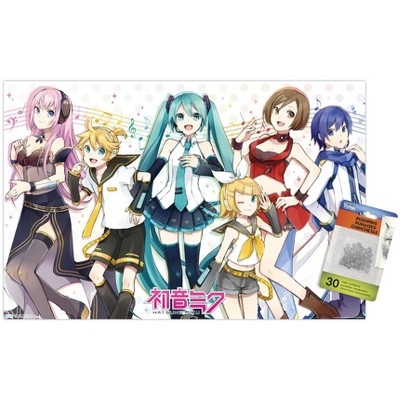 Trends International Hatsune Miku - Yellow Group Unframed Wall Poster ...