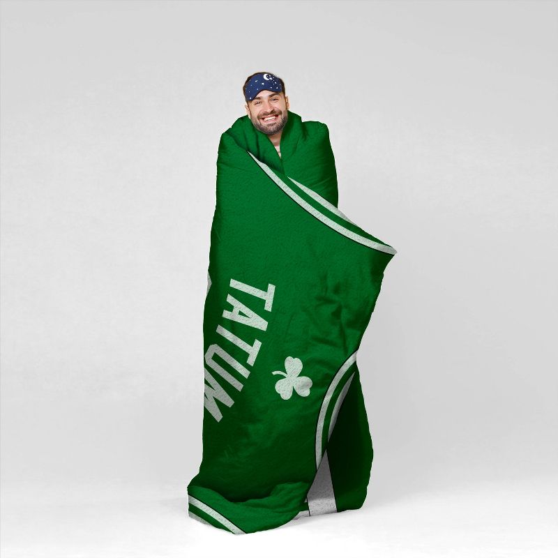 Sleep Squad Boston Celtics Jayson Tatum 60 x 80 Raschel Plush Jersey Blanket, 5 of 6