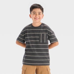 Boys' Short Sleeve Striped T-Shirt - Cat & Jack™ - 1 of 3
