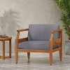CAVINAS Outdoor Acacia Wood Patio Club Chairs with Soft Foam Cushion,Wooden Patio Furniture for Garden,Backyard,Balcony,Teak - 2 of 4