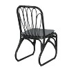 Infurnic Patio Dining Chairs 2PCS Outdoor Wicker with Washable Cushions for Backyard, Poolside, Garden Spaces Use, Black, 17.75"*21.75"*34.5" - 4 of 4