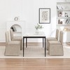 Set of 2 Dining Chairs Upholstered Dinner Chairs Armless Chairs Accent Chairs Dressing Stool with Padded Seat & Backrest - Modernluxe - 3 of 4