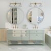Apmir Round High Quality Aluminum Alloy Framed French Cleat Mounted Wall Decor Bathroom Vanity Mirror in matte black with 5-Year Warranty - 4 of 4
