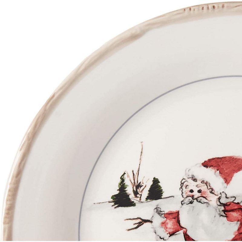 American Atelier Christmas Twig Holiday Dinner Plate, Set of 4, Holiday-Themed Special Occasion Earthenware Multipurpose Dishes ,11 Inch, 2 of 4