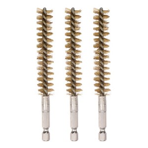 Unique Bargains Sturdy Wear-resistant 1/4" Hex Shank Handle Cleaning Brass Bore Brush - 1 of 4