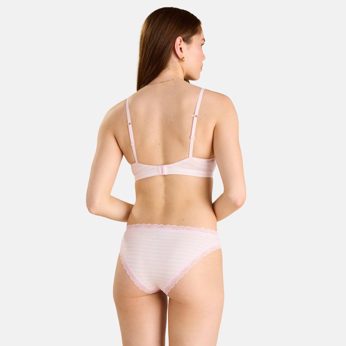 fresh collection by Fruit of the Loom Women's Fresh Cotton Triangle Bralette and Bikini Underwear Set - thumbnail 10