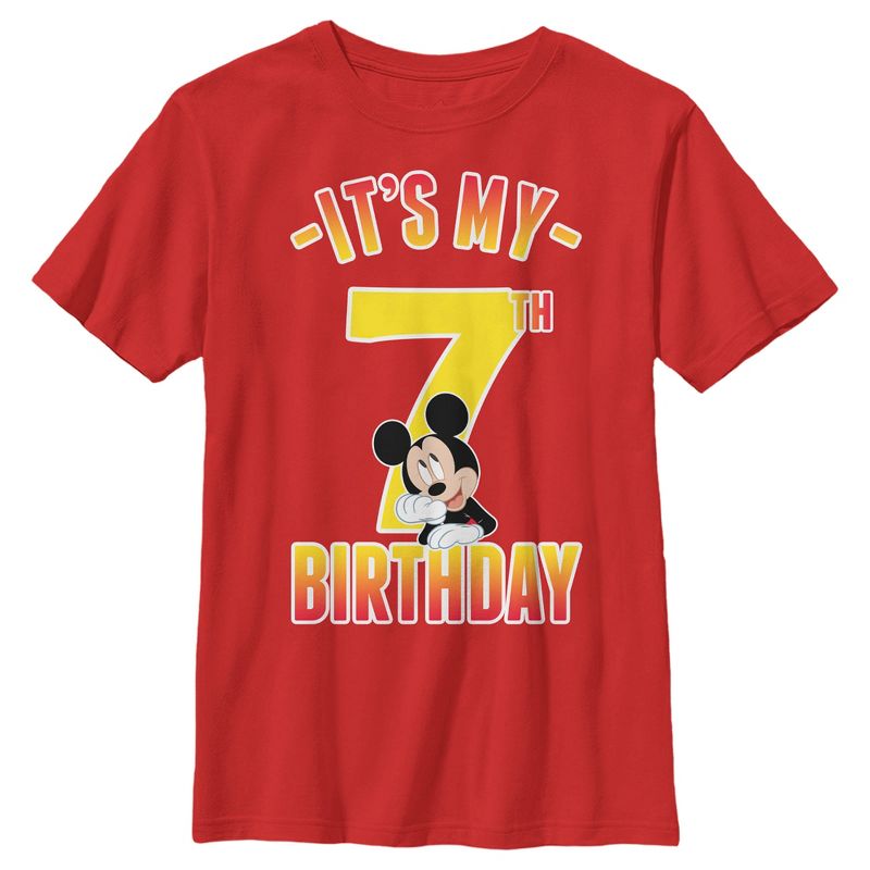 Boy's Mickey & Friends It's My 7th Birthday T-Shirt, 1 of 5