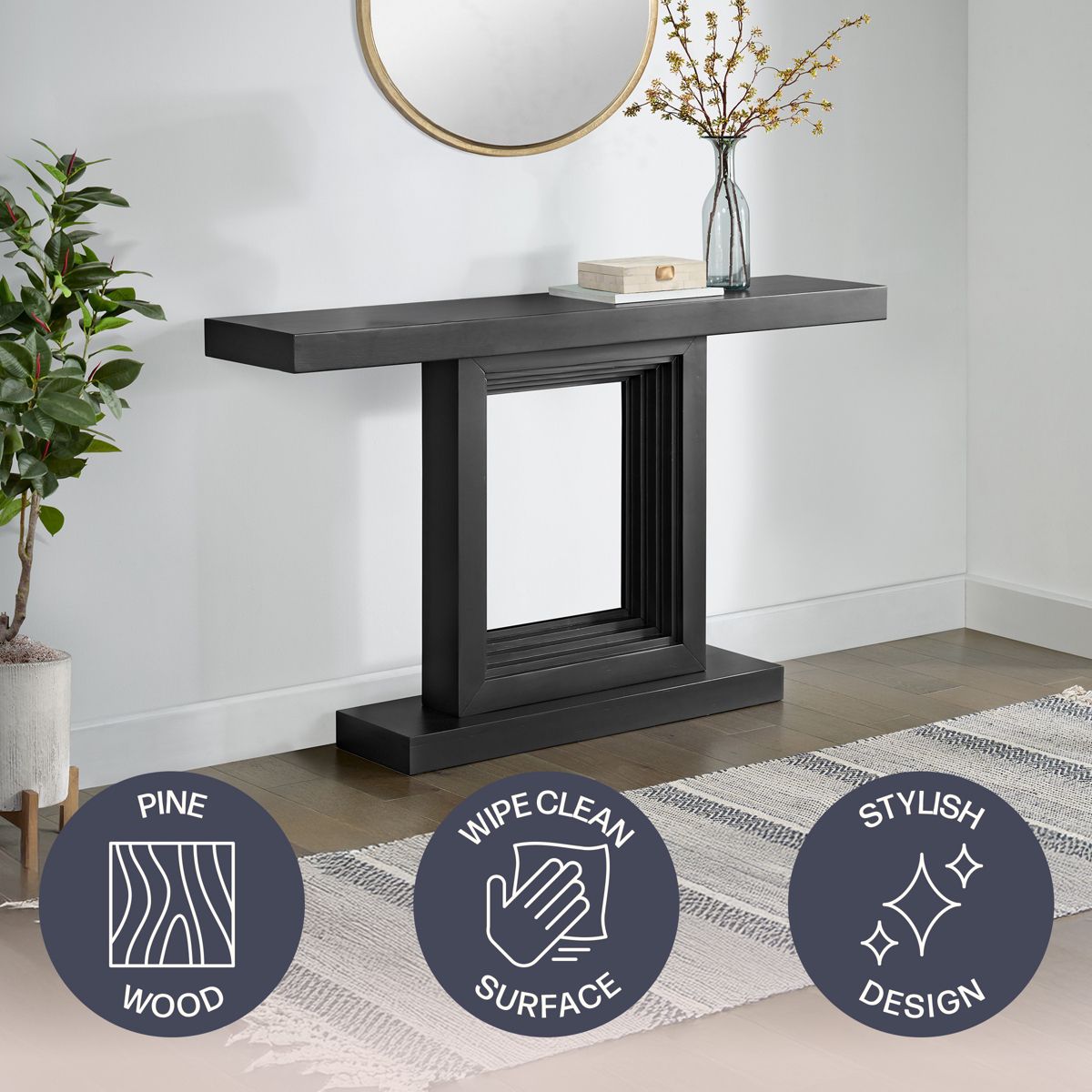Pismo Solid Wood Console Table 56 Inch - thumbnail 8