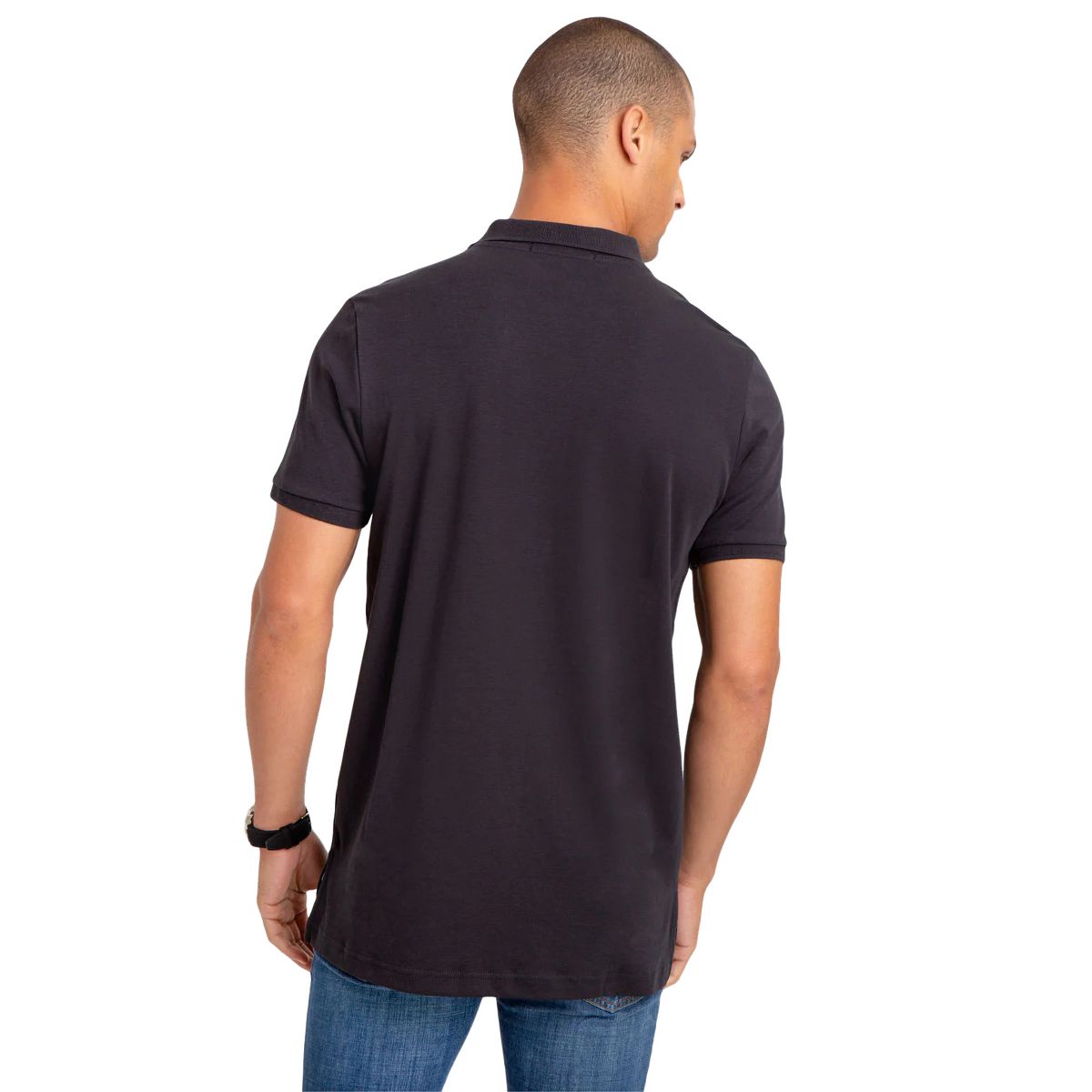 U.S. Polo Assn. Men's Solid Short Sleeve Interlock Polo Shirt, Golf Shirts for Men, Business Casual Polos - thumbnail 4