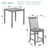 NicBex 5 Piece Square Dining Table Set with 4 Upholstered Chairs for 4,Counter Height Kitchen Table Set for Kitchen/Apartment - 3 of 4