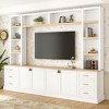 Bella Depot 102.3"W Farmhouse Entertainment Center Wall Unit TV Stand with Bookshelves for TVs Up to 75" - 2 of 4