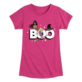 Girls' Barbie Boo Short Sleeve Graphic T-Shirt - Heather Pink