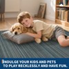 Modern Washable Area Rug for Living Room, Soft Floor Rug with Non Slip Backing, Low Pile Stain Resistant Bedside Carpet for Dorm - 4 of 4