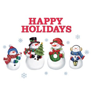 Collections Etc Happy Holidays Snowmen 26-Piece Garage Door Magnets White - 1 of 2