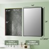 Elise Bathroom Medicine Cabinet with Mirror, Surface or Recessed Mount, Adjustable Tempered Glass Shelves, Reversible - 4 of 4