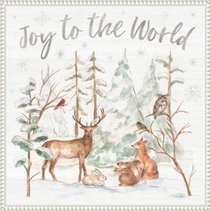 Amanti Art 22"x22" Winter Wonderland IV by Silvia Vassileva Framed Canvas Wall Art - 1 of 4