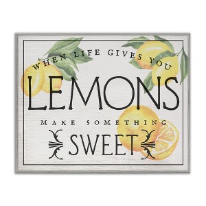 Stupell Industries Bold Vintage Life Gives Lemons Framed Giclee Art, Gray, 20" x 16" - 1 of 4